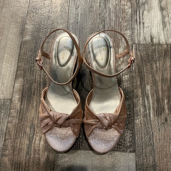 BANDOLINI Glittery Heels in Rose Gold Size 7 - Picture 1 of 11